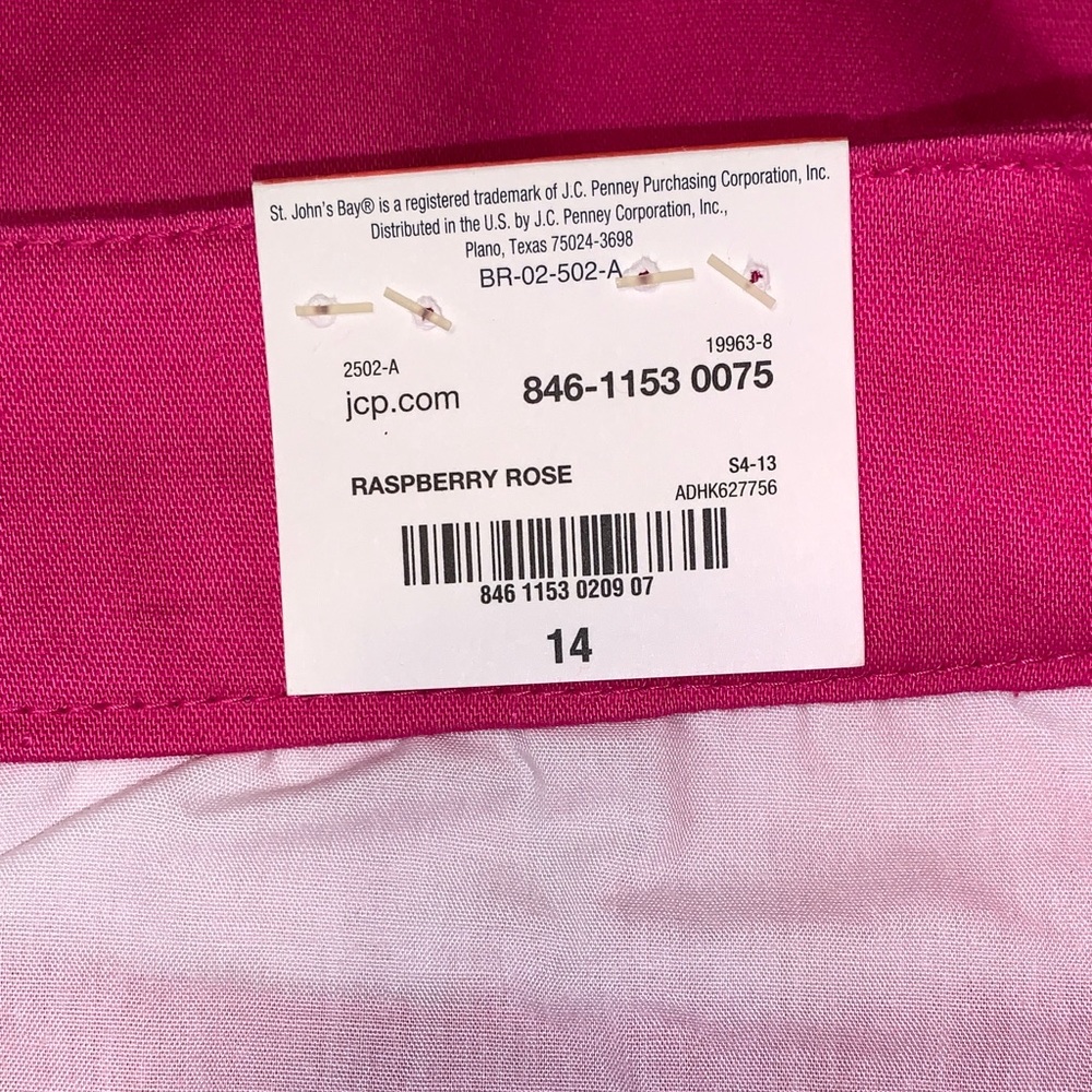 St. John’s Bay Secretly Slender Raspberry Rose Bermuda Shorts - Picture 3 of 10